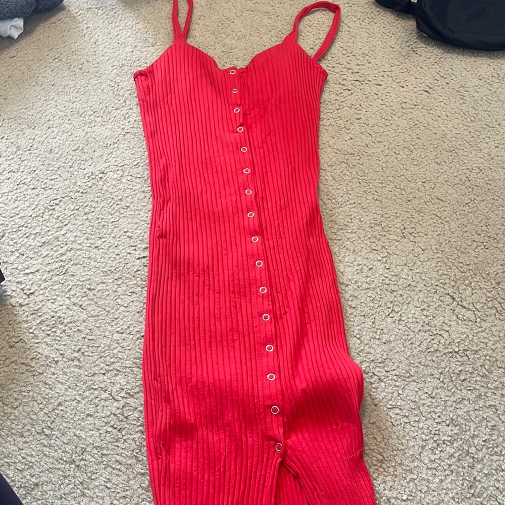 ZARA red midi dress